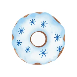 Free clipart blue Christmas donut